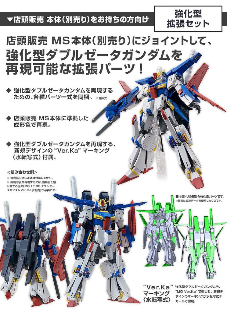 MG Double Zeta Gundam reinforced expansion parts 1/100 Ver.Ka