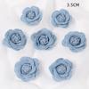 3/5PCS Blue Artificial Flowers Heads Fake Flowers Wedding Decoration Bride DIY Clothes Headwear Accessory Craft Gifts Ornament