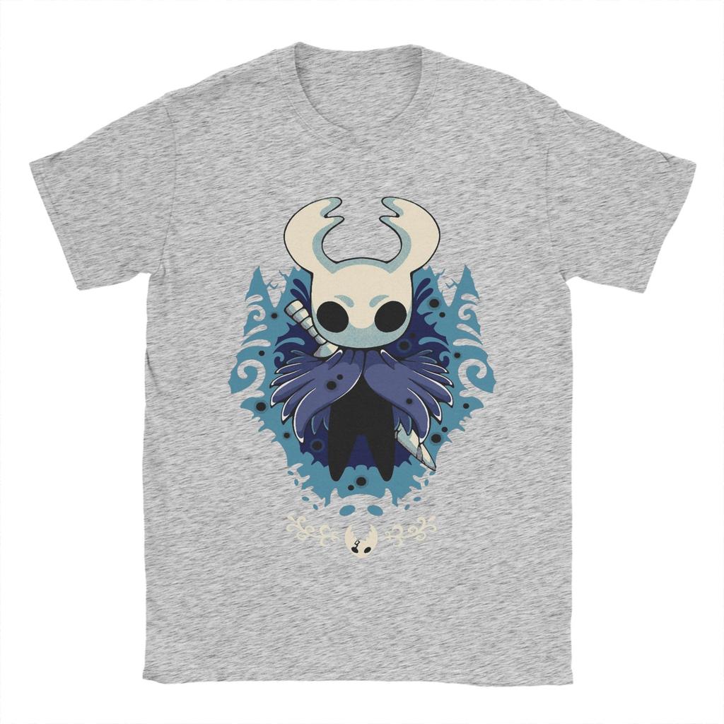 Hollow Knight Silksong Little Ghost T-Shirts Men  Vintage Pure Cotton Tees O Neck Short Sleeve T Shirts New Arrival Clothes