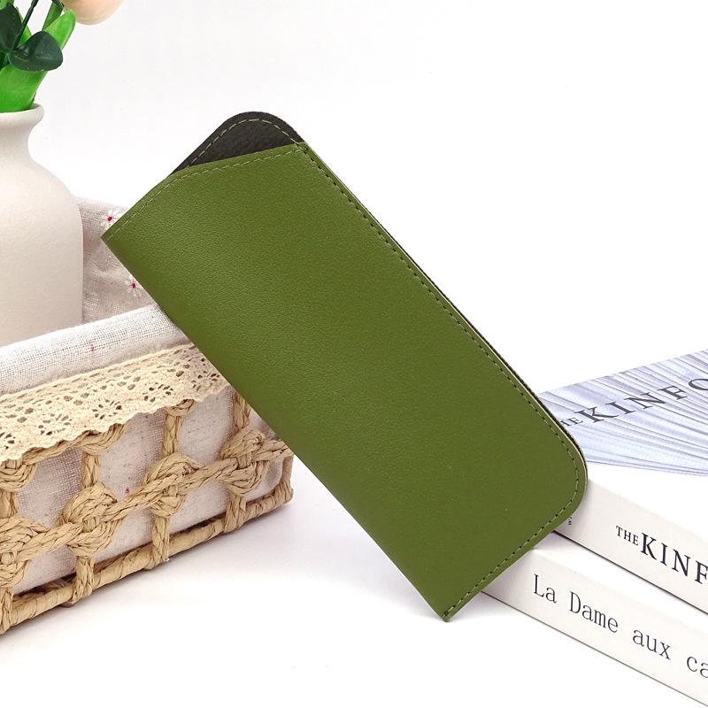 PU Leather Sunglasses Case Glasses Dustproof Storage Bag Portable Glasses Slanted Organizer Bag Eyewear Case Eyewear Accessories