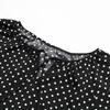 Moda Donna Casual Primavera Autunno Stampa Pois Manica Lunga Scollo a O Camicette Camicie