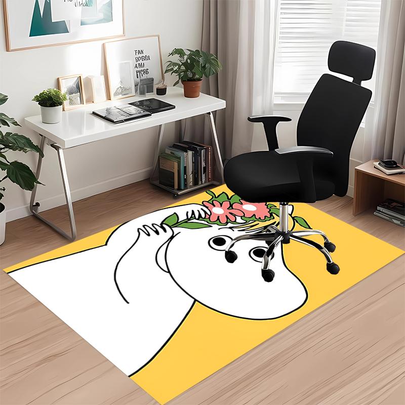Moomin Teppich für Bürostuhl Wohnzimmer Schlafzimmer Küche Dekor Geschenke