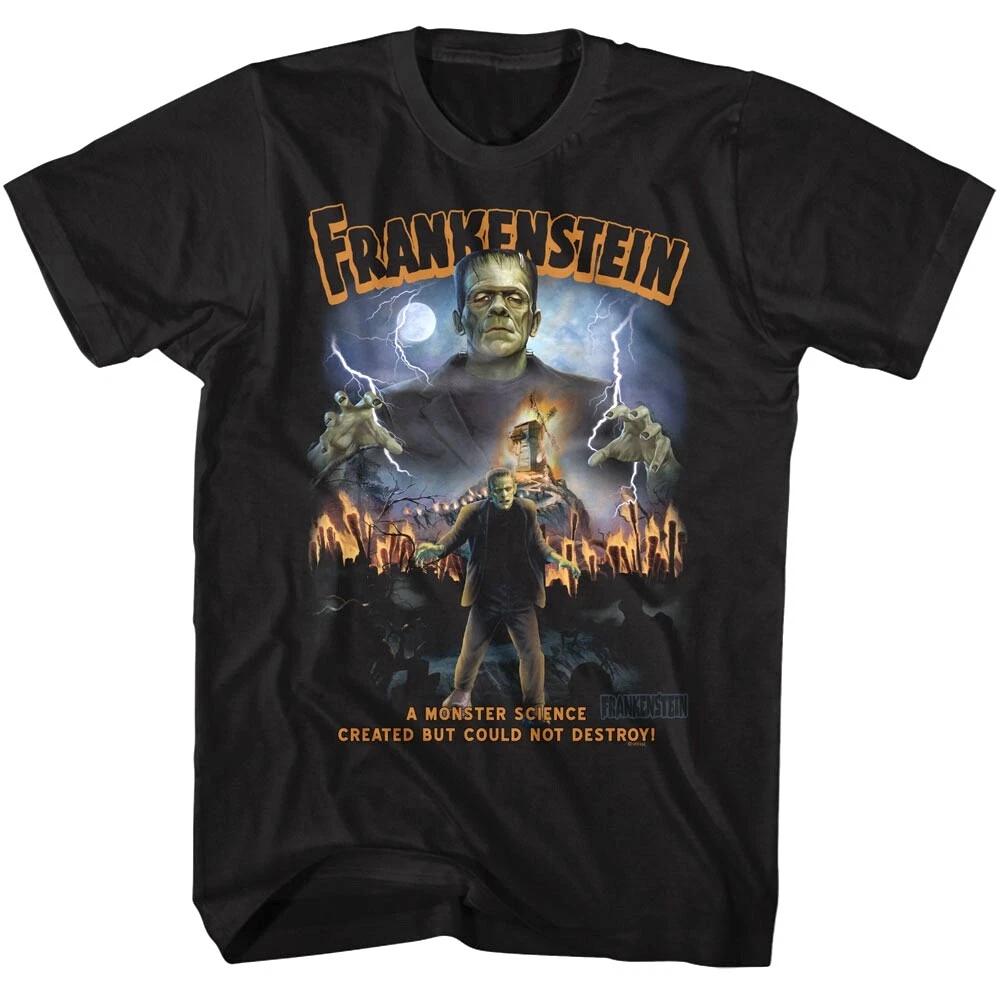 Frankenstein Monster Science Created Men s T Shirt XS