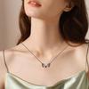 Edgy Heart Bat Wing Pendant Necklace Dark Fantasy Skull Hand Jewelry For Women Gothic Halloween Gift Fashion Accessory