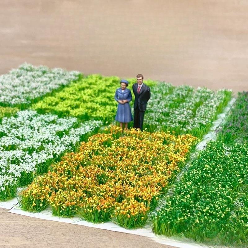 Sand Scene Scenery Material Artificial Grass Bushes Miniature Greenery Plant Cluster Decor Simulation Flower Grass Tufts Model