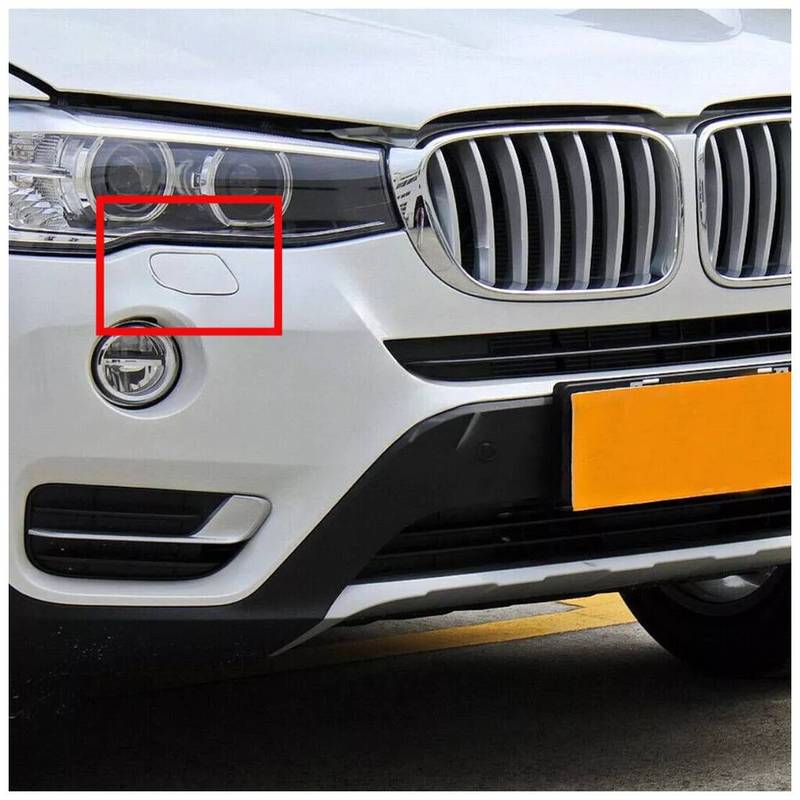 White Front Bumper Right Side Headlight Headlamp Washer Spray Jet Nozzle Cover Cap Fit for BMW X3 F25 2014 2015 2016 2017