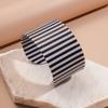 Bohemian Striped Acrylic Bangle Geometric Smudged Hand Ring Unique Open Wide Bracelet  Girls