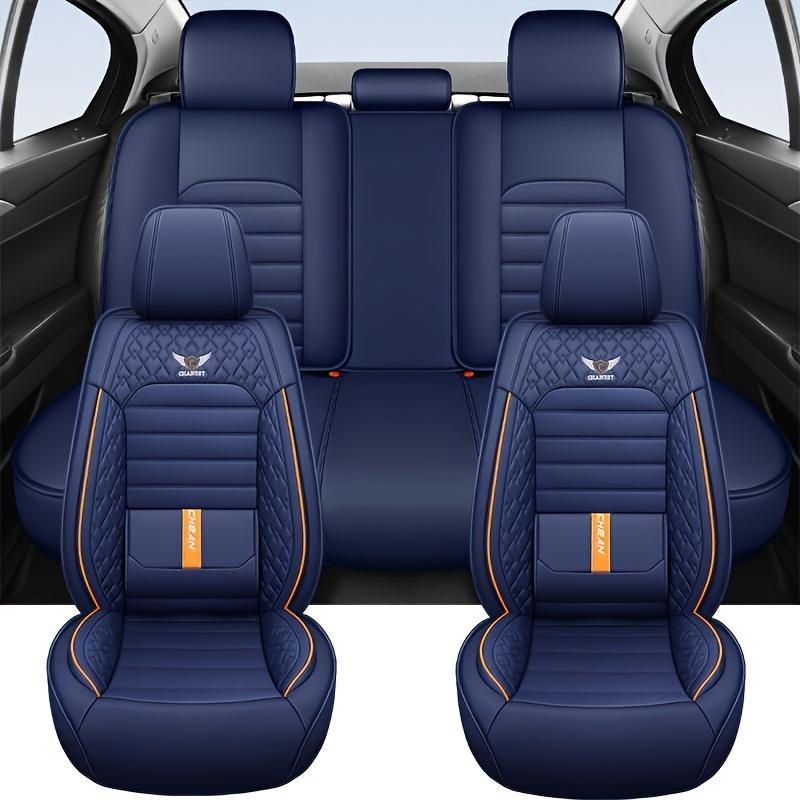 5-Seat Car Seat Cover Complete Set – Fits 95% of All 5-Seaters (Cars, SUVs, Vans) – Premium PU Leather, Breathable – All-Season Seat Protection