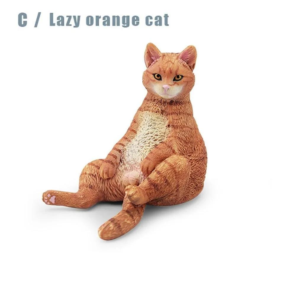 

Simulation Cat Model Realistic Pet Figurines Siamese Ragdoll Persian Cat Mini Figures Action Figures Ornament Desktop Decor