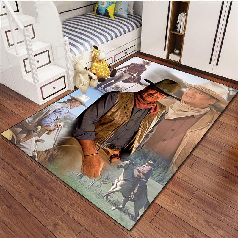 John Wayne Print Rug - Computer Chair Area Rug home decoration Carpet For Living Room Bedroom Flooring Mat