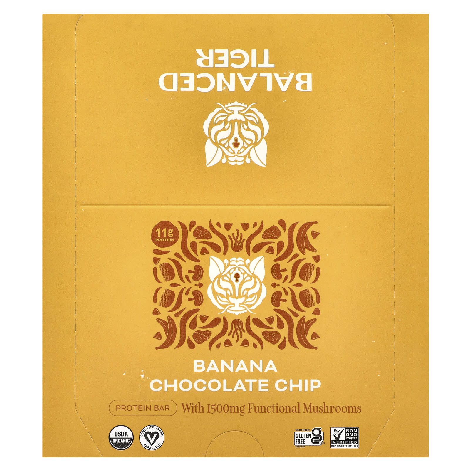 

Balanced Tiger, Protein Bar, Banana Chocolate Chip, 12 bars, 44 g (1.55 oz) each