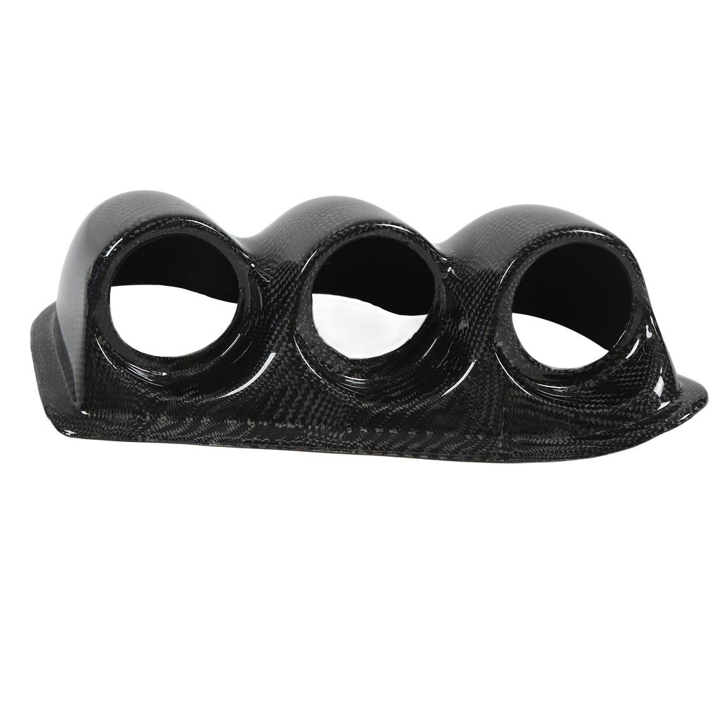 52mm Carbon Fiber Dash Board Triple Gauge Pod Holder Replacement for Mitsubishi Lancer EVO 7th 8th