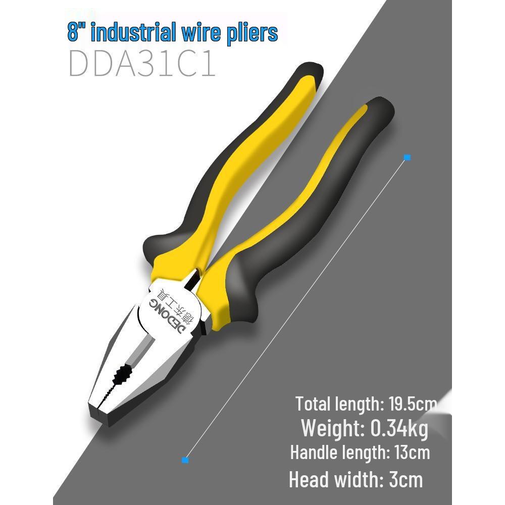 6-inch & 8-inch Multipurpose Industrial Grade Needle Nose & Diagonal Nose Pliers – Electrician's Steel Hand Tool