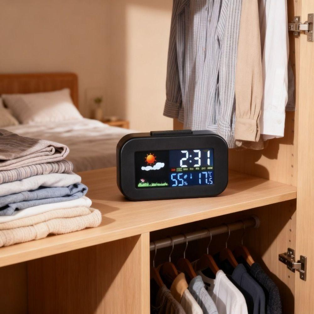 Back Light Display Screen Climate Monitoring Alarm Clock Alarm Function Clock  Home Users