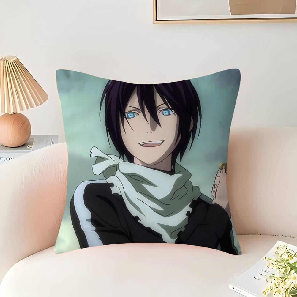 N-Noragami Anime Pillow Covers Cartoon Sofa Decorative Home Double-sided Printing Short Plush Cute Cushion Cover