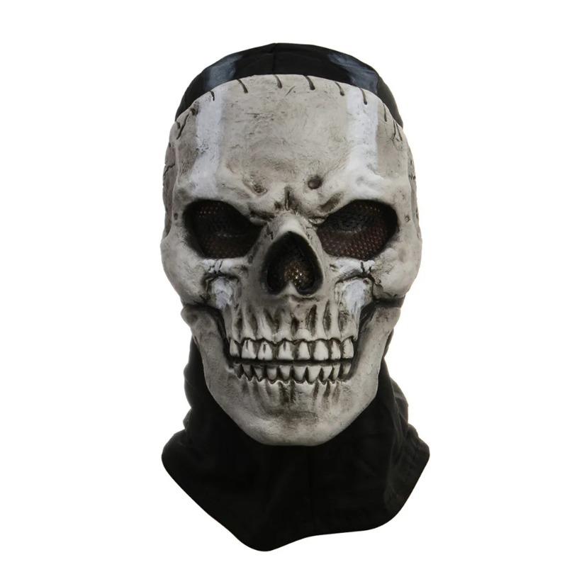 

Skeleton Ghost Mask Call of Duty Warzone 2 Same Style as Game Scary Horror Mask for Halloween Masquerade Ball Cosplay Events чорний