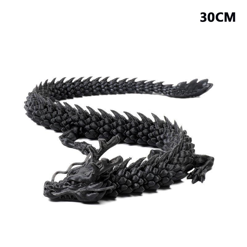 1PC 30/40CM Fish Tank Landscaping Decoration Collection Ornament Movable Jointed Dragon Statue 3D Printed Flexible Realistic