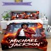 3pcs Duvet Cover Set (1*Duvet Cover + 2*Pillowcase, Without Core), Michael Jackson Print Bedding Set, Bedroom Decor, All‑Season, Birthday Gift