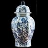 Blue and White Underglaze Hand-Painted Ceramic Vase
