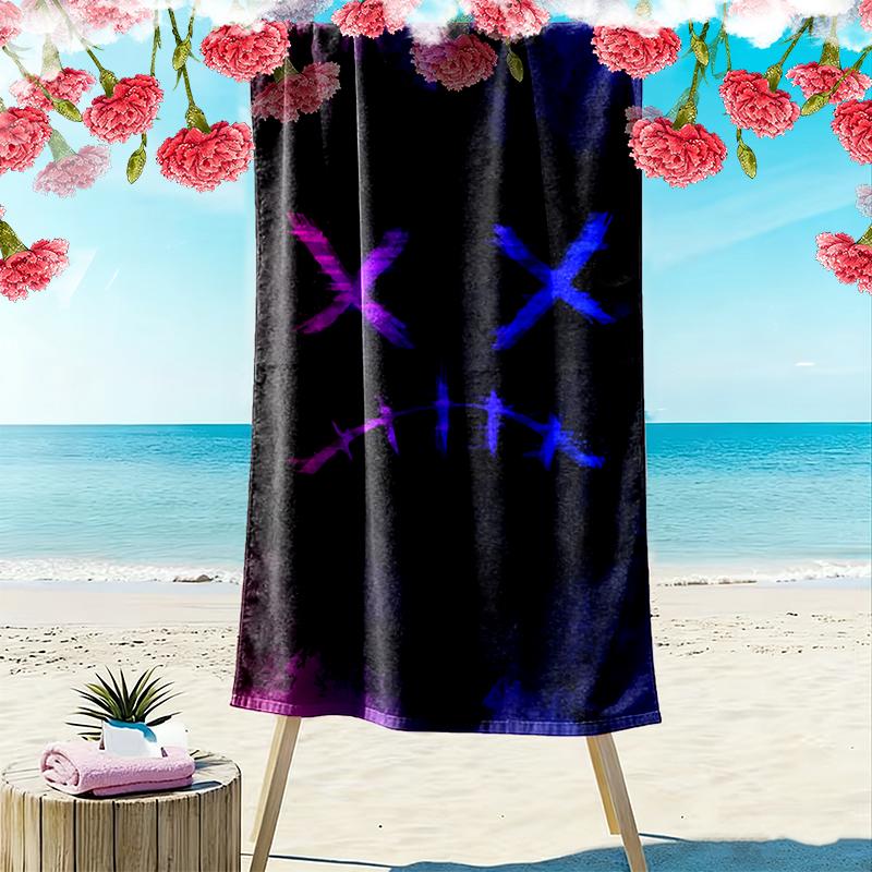 1pc Demon Beach Towel, Soft Beach Towel Suitable for Beach Swimming, Outdoor Camping and Traveling