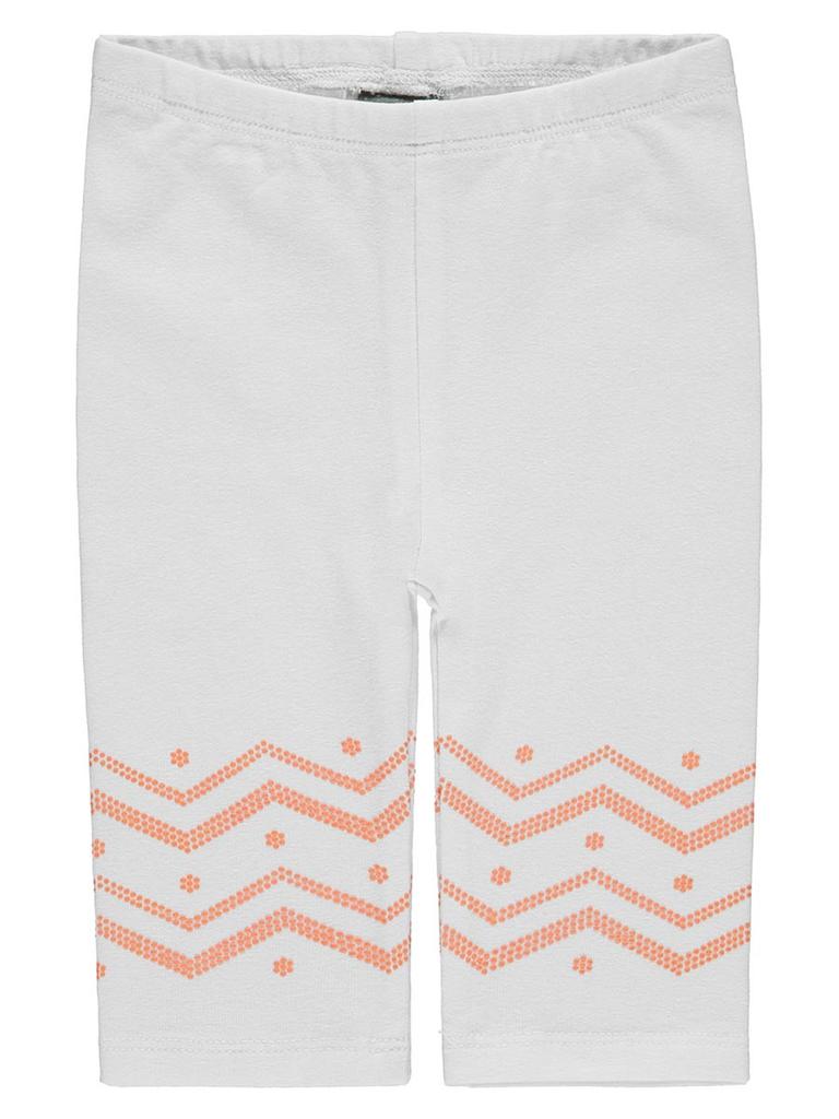 Legginsy Dziewczęce, Białe, Kanz