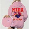 Women KPop Demon Hunters Hoodie with Mira Graphic Character Perfect for Autumn Winter Casual Wear  Fashionable Outdoor Pullover
