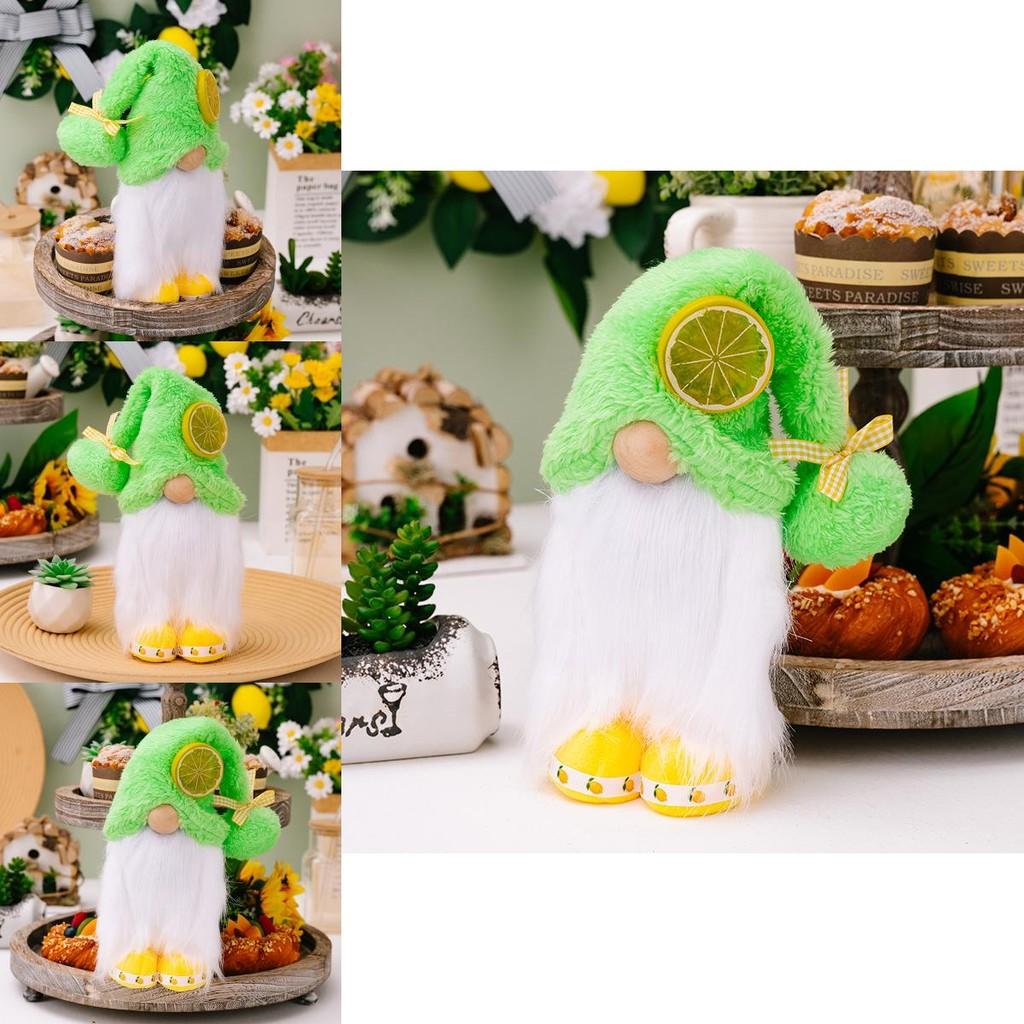 Summer Whimsical Lemon Gnome Plush Decoration For Creative Styling Home