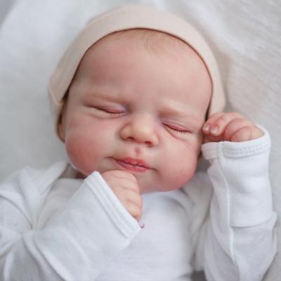48 CM puha szilikon alvó élethű újjászületett baba baba 3D bőrrel, látható vénákkal játék lánykendőhöz test Kid Art Bebe