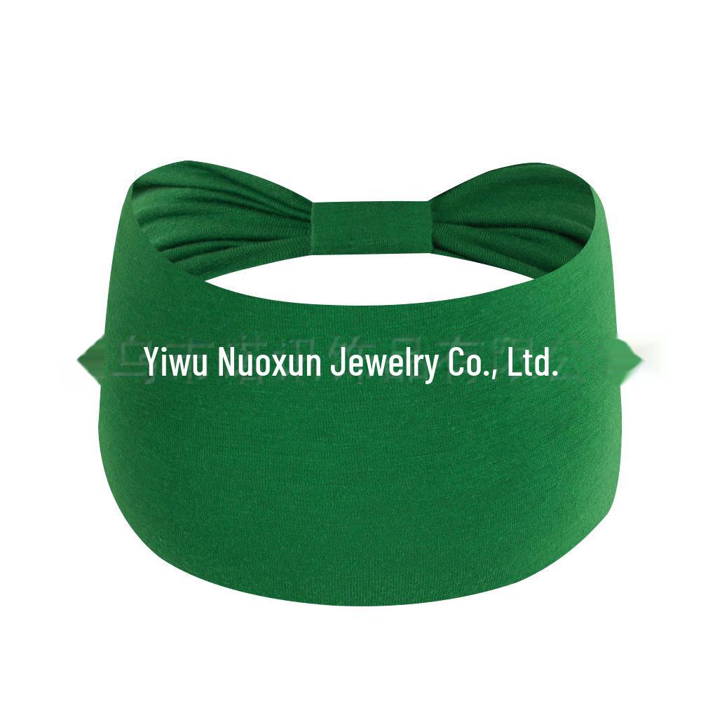 Elastic Wide Side Sports Headband: European & American Style, Sweat-Absorbing, Fashionable Hair Accessories