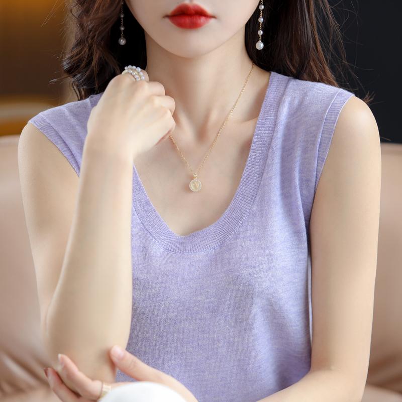 

Жіноча літня сорочка - 50% суміші шовку тутового дерева | Без зморшок і захист від ультрафіолету | Розкішний легкий топ XXL фіолетовий