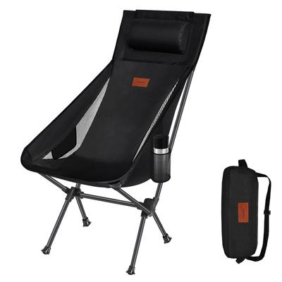 Krzesło ogrodowe DesertFox, składane, z poduszką, ultralekkie, chłodny materiał, na lato [Unikalnie opracowany uchwyt na kubek], [Wysokie oparcie], [Obciążenie