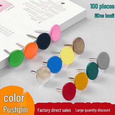 Large Round Colored Pushpins: Decorative Thumbtacks for Soft & Hard Wall Coverings