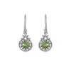 Peridot Silberohrring, August Geburtssteinohrring, 925 Sterlingsilber Handgefertigter Schmuck, Geschenk für Sie, Damenschmuck