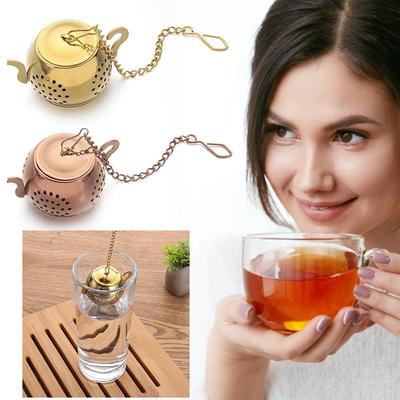 With Chain Stainless Steel Kitchen Gadget Herbal Spice Filter Tea Infuser Diffuser Tea Strainer