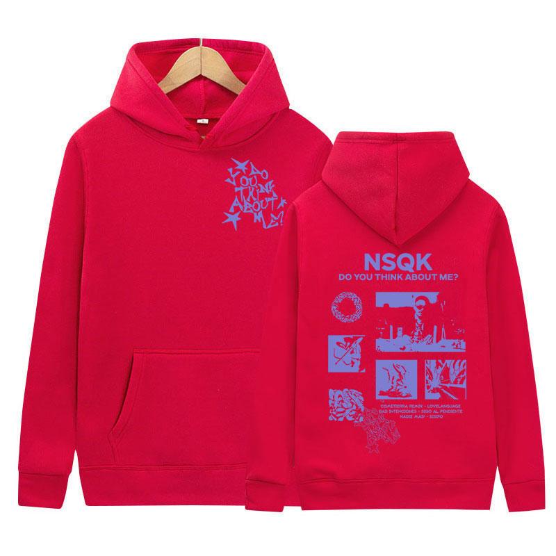 Rapper NSQK DO YOU THINK ABOUT ME 2025 New Album Hoodies Men's High Quality Harajuku Sweatshirt Hip Hop Fashion Hoody Streetwear