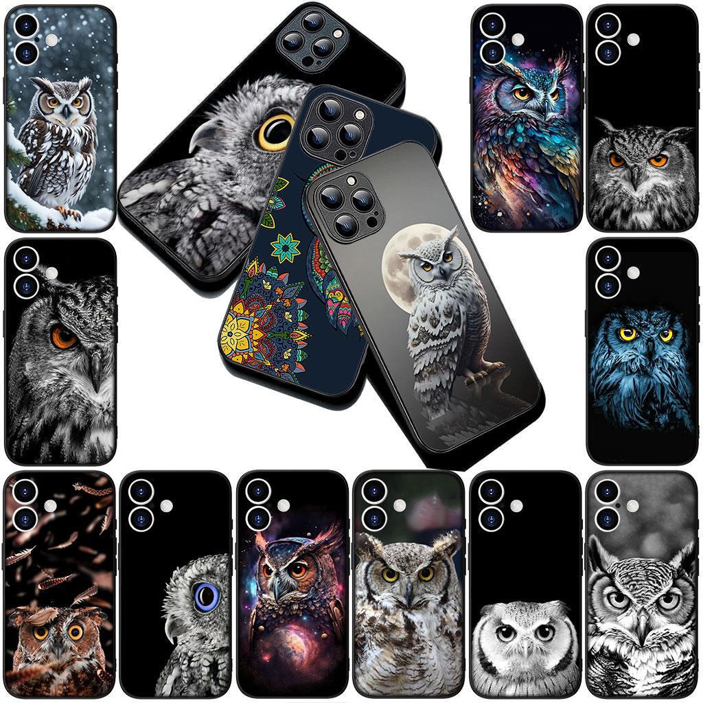 Owl Cartoon Phone Cover Soft Case for Apple iPhone 17 Air 12 13 Pro Max Mini ProMax 7 + 8 Plus Casing