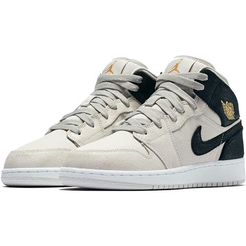 (GS) Air Jordan 1 Retro Mid 'Light Bone' Kids' 554725-023