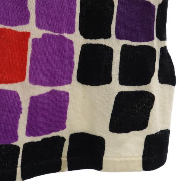 marimekko 100% wool Overall handle Long sleeve knit one piece S Purple Women Used