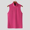 INCERUN Menn Sommer Mockneck Ermeløs Ensfarget Vest Gym Fitness Tanktopper