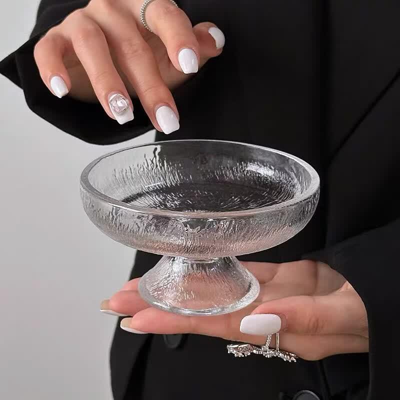 Glacier Glass High-footed Serving Plate