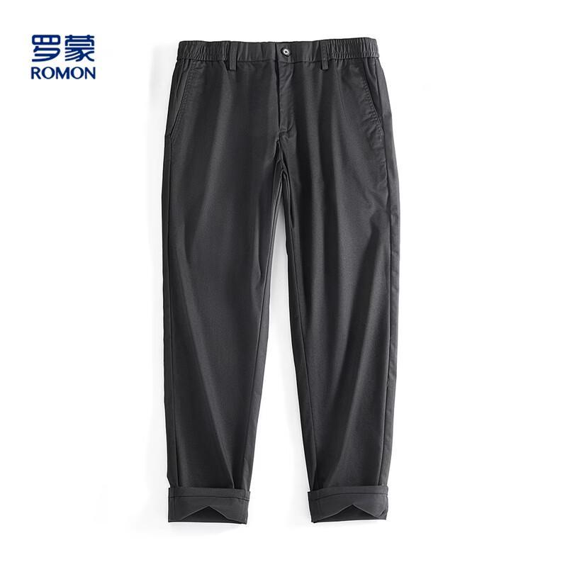 Romon Men s Straight-Leg Casual Trousers M
