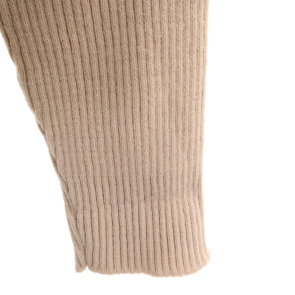 MONTGOMERY WARD 70s Vintage Talon Zip Long Sleeve Leather Switching Sweater Women Used