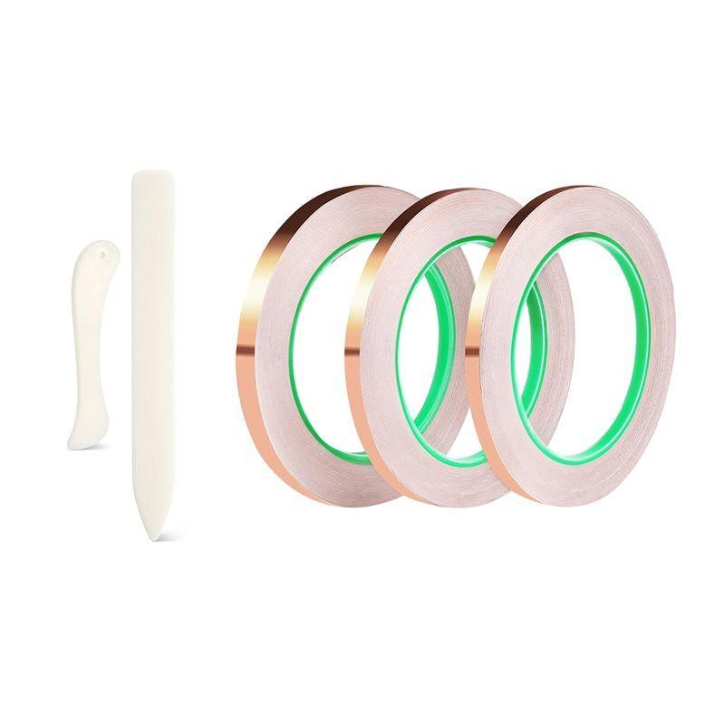 

Set Hand Foiler Supplies 5 Pieces Copper Foil For Stained Glass- 3 Sizes Included For Craft Art Tools