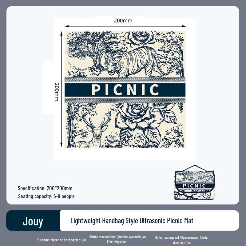 Outdoor Picnic Blanket & Moisture-Proof Mat 2x2 meters