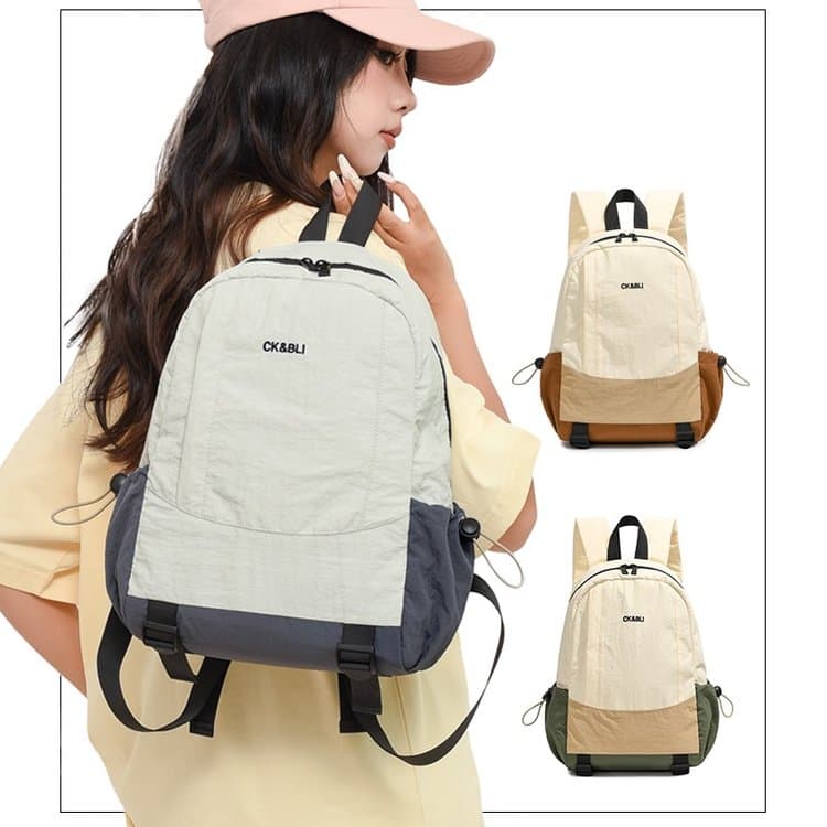 Color-blocking contrasting light backpack women