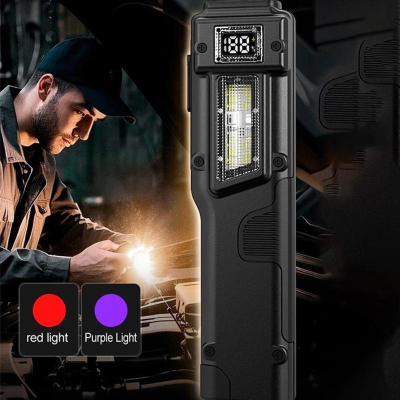 Thin Double Core Work Light with Clip On Design and Side Light Function for Enhanced Visibility In Automotive Repair