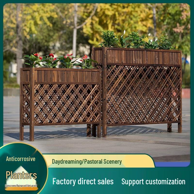 Anti-Corrosion Wood Flower Box & Garden Divider