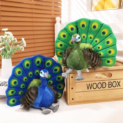 25CM Brinquedos de Pelúcia Pavão Simulação Fofos Bonecas Kawaii Animais Macios de Pelúcia Brinquedo Pavoa Adorável Decoração de Aniversário para Casa Presentes