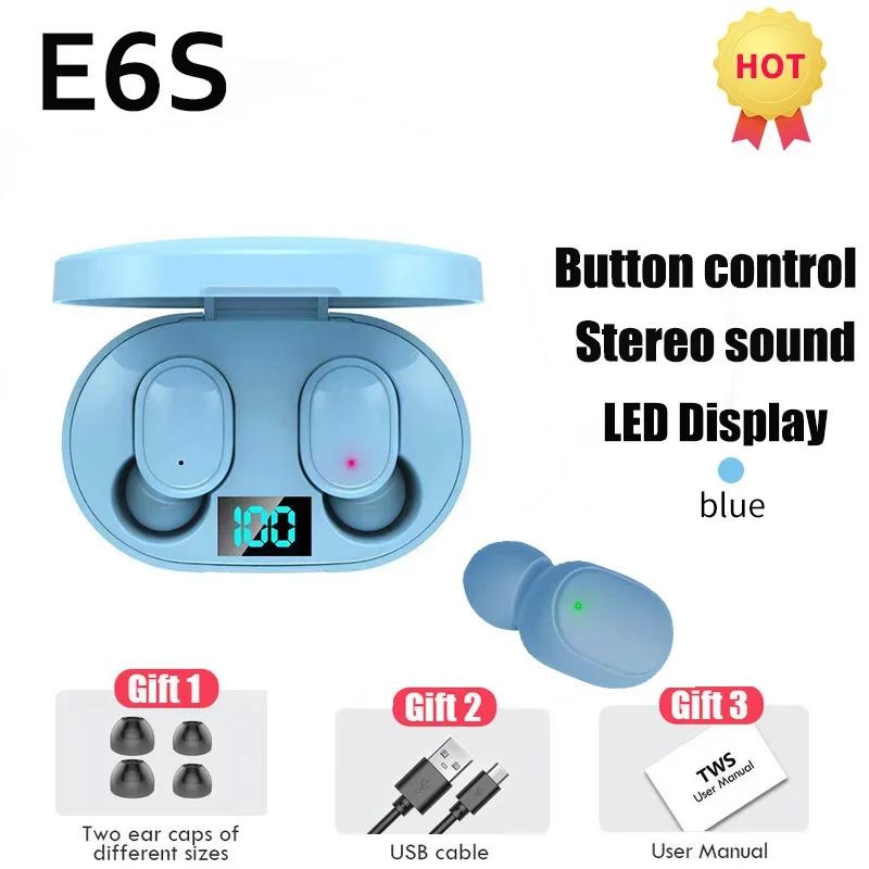 TWS E6S Fone Bluetooth Earphones Wireless Bluetooth Headset Noise Cancelling Headset With Microphone Headphones ForHuawei