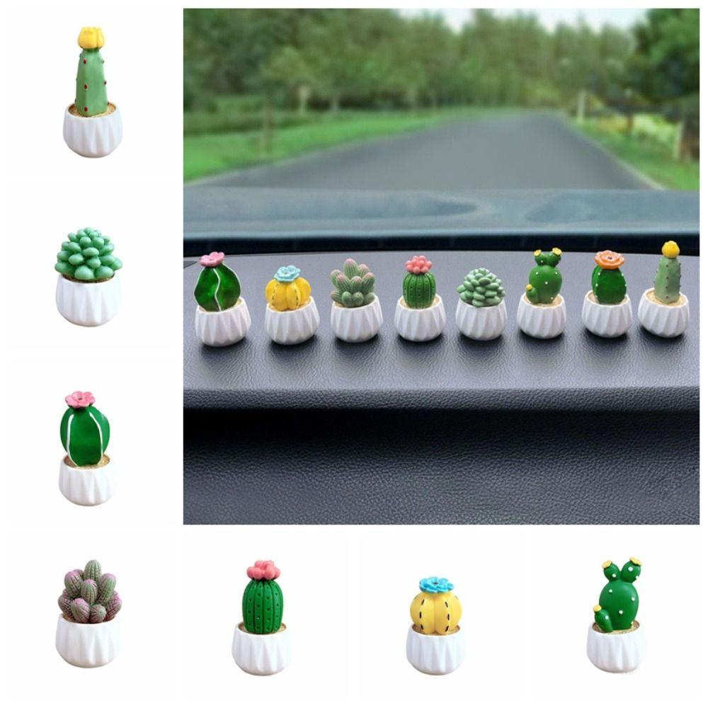 

Micro Landscape Mini Resin Ornaments Simulated Cactus Resin Home Decor Cactus Car Ornaments Office